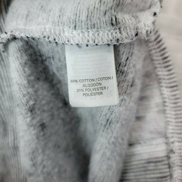 Victorias Secret Size L Black White Striped Sequin Logo Sweatshirt 3/4 Sleeve - Picture 7 of 7